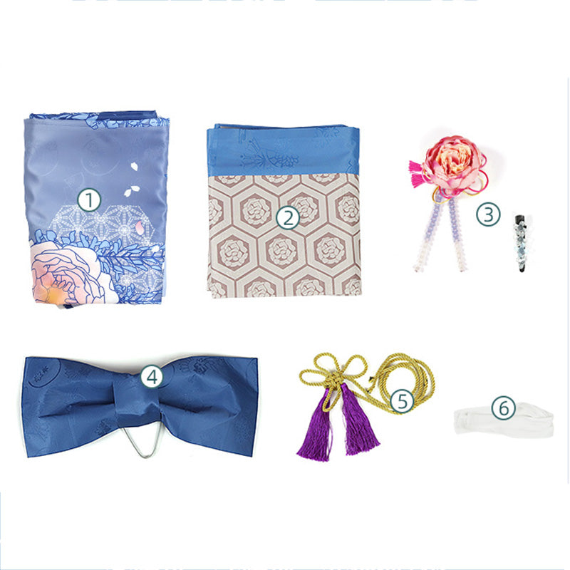 My Happy Marriage Watashi no Shiawase na Kekkon Miyo Saimori Blue Kimono Cosplay Costume