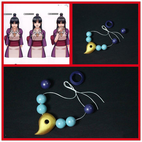 Ace Attorney Gyakuten Saiban Maya Fey Necklace Hairwear Cosplay Accessory Prop