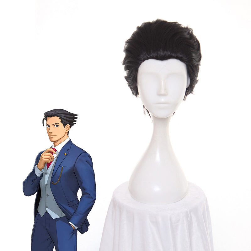 Ace Attorney Naruhodo Ryuichi Cosplay Wig
