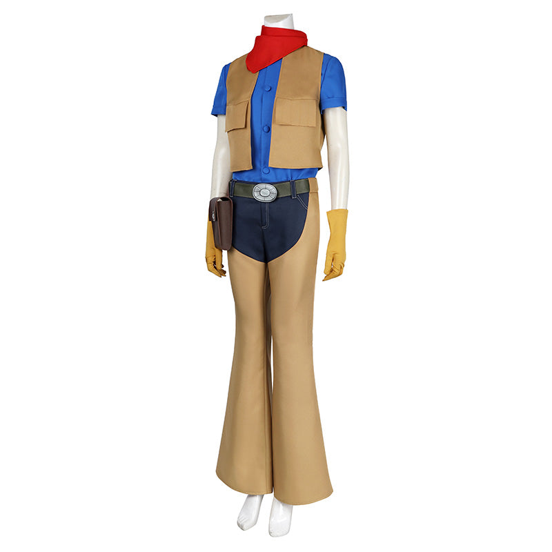 Aldult Size Princess Peach: Showtime! Cowgirl Peach Cosplay Costume
