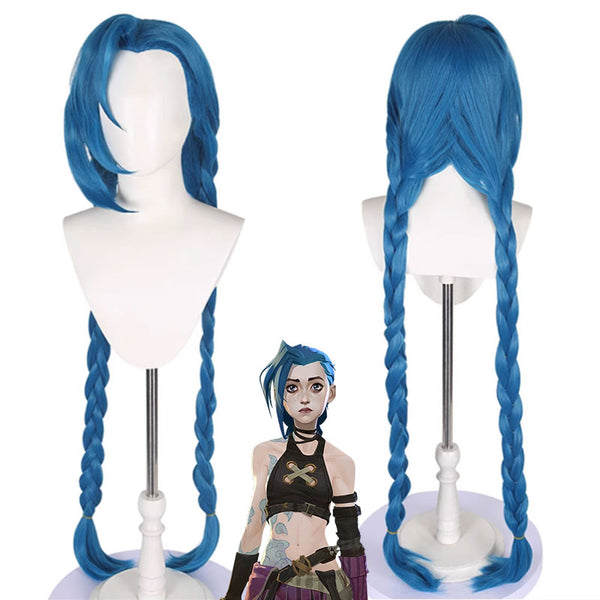 Arcane League of Legends LOL Arcane Jinx Halloween Cosplay Wig