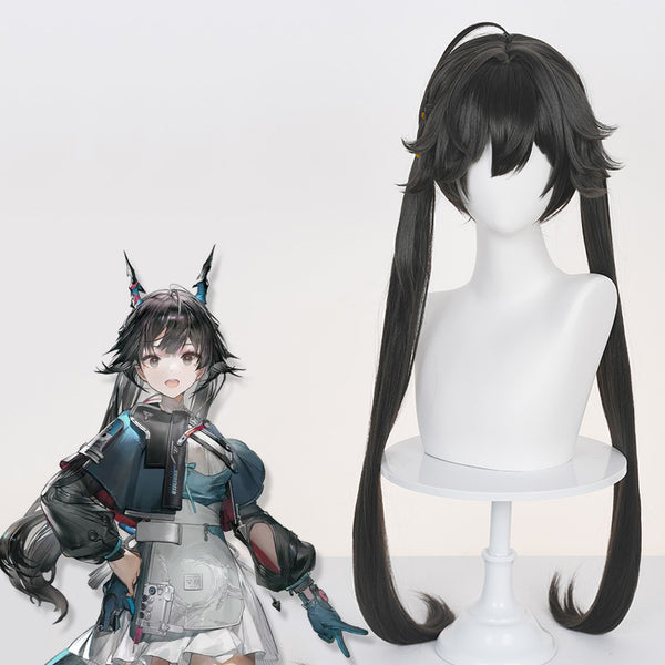 Arknights Chen Qianyu Black Gray Cosplay Wig