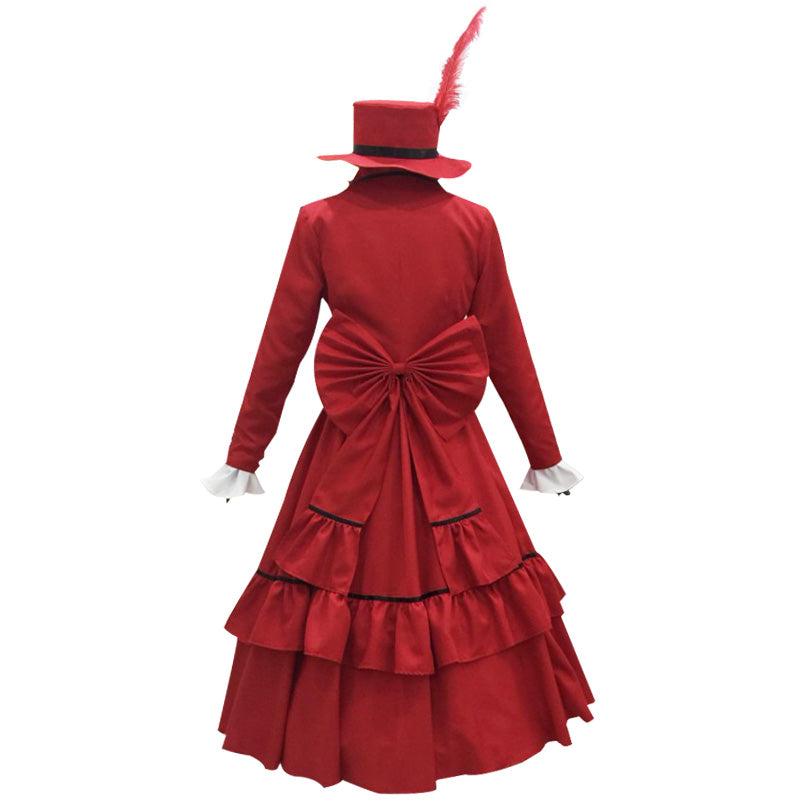 Black Butler Baroness Angelina Dalles-Barnett Madame Red Anne Cosplay Costume