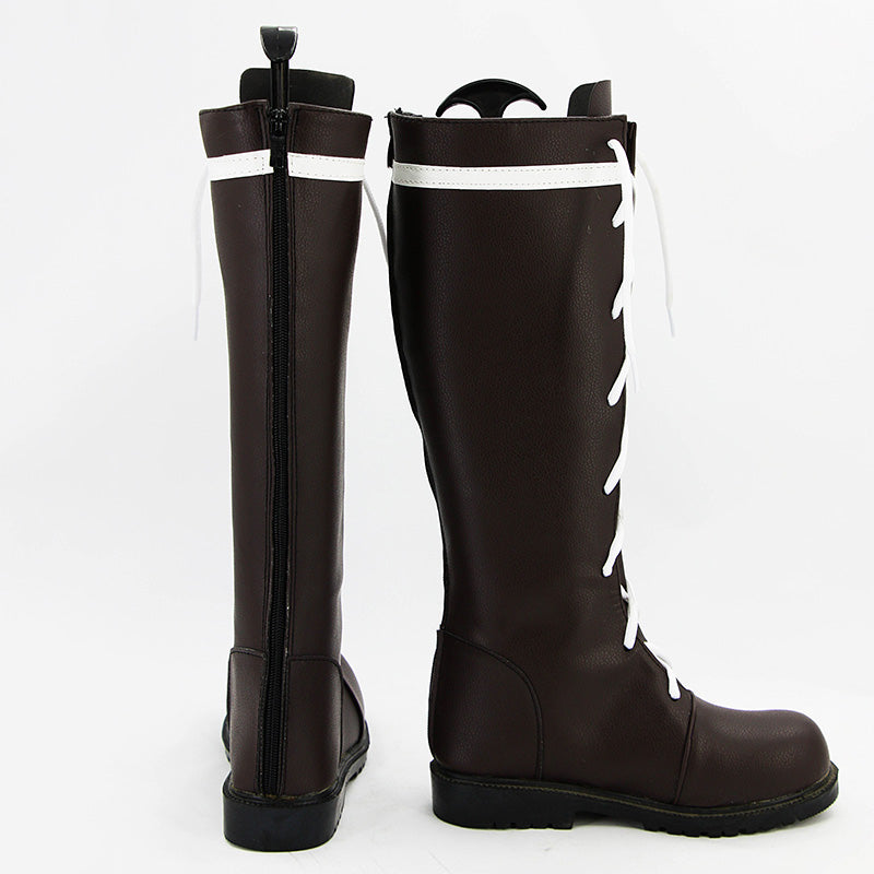Black Butler Mey-Rin Meirin Brown Shoes Cosplay Boots