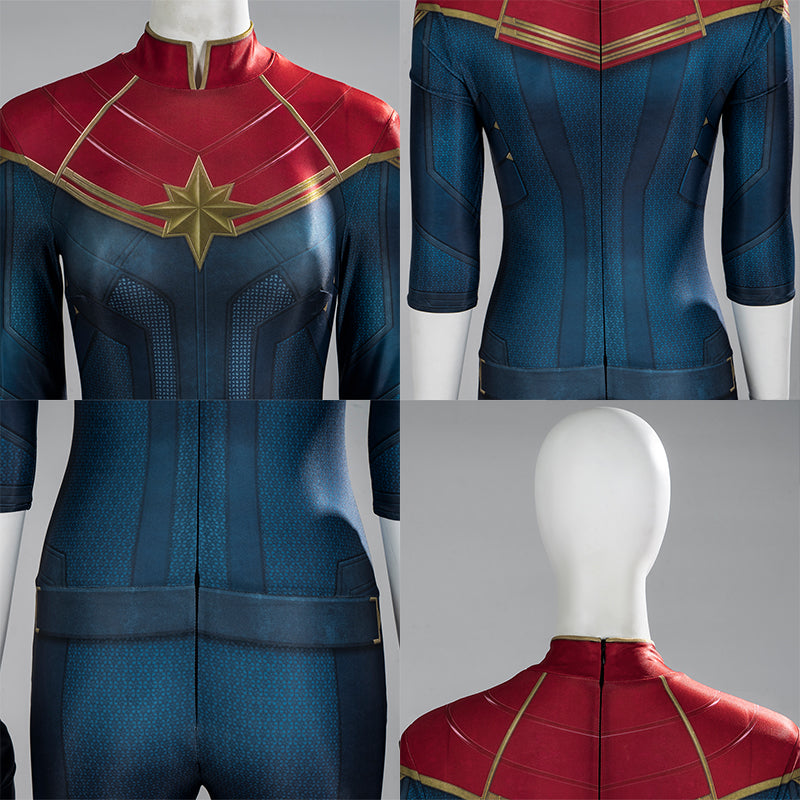 Captain Marvel 2 The Marvels Carol Danvers Battle Uniform Cosplay Costume