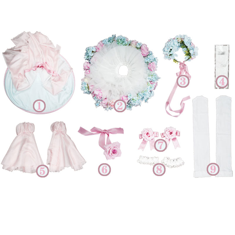 Cardcaptor Sakura Clear Card Sakura Kinomoto Floswer Set Flower Fairy Cosplay Costume