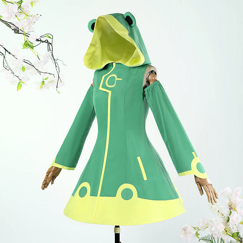 Cardcaptor Sakura Clear Card Sakura Kinomoto Frog Raincoat Cosplay Costume