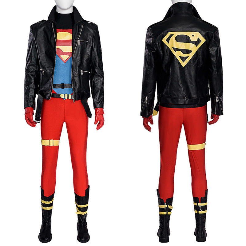 DC Comics Superhero Superboy Conner Kent Kon-El Cosplay Costume (Not Included Boots)