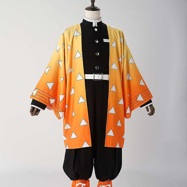Demon Slayer: Kimetsu No Yaiba Agatsuma Zenitsu Cosplay Costume