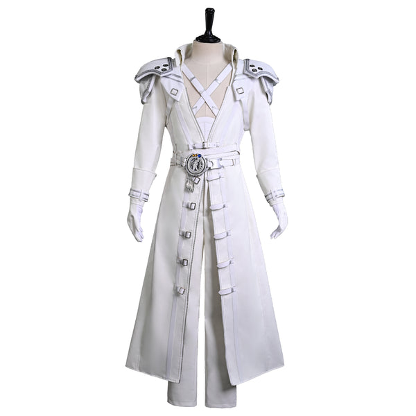 Final Fantasy VII FF7 White Sephiroth Cosplay Costume