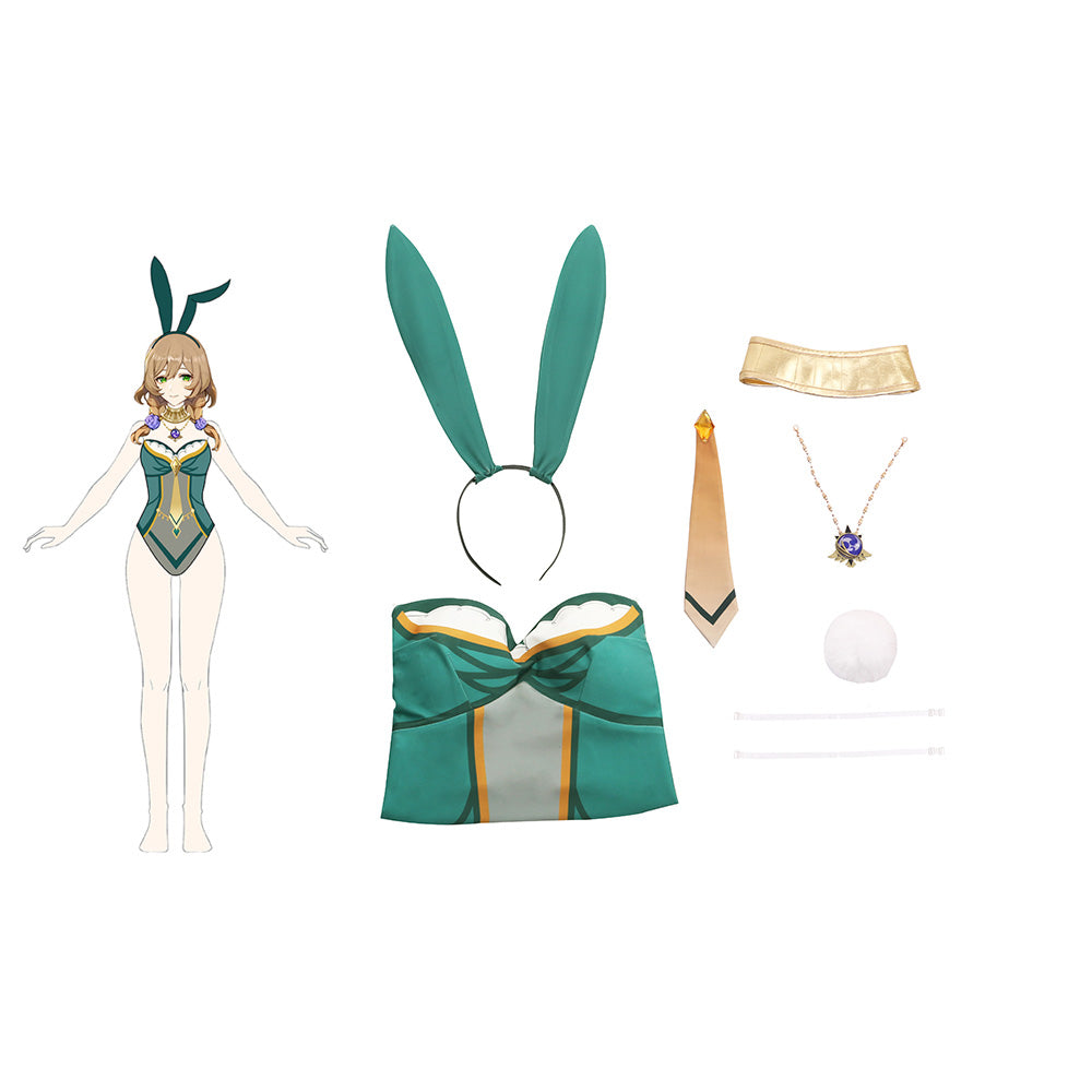 Genshin Impact A Sobriquet Under Shade Lisa Bunny Girl Cosplay Costume