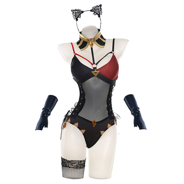 Genshin Impact Dehya Bunny Girl Cosplay Costume