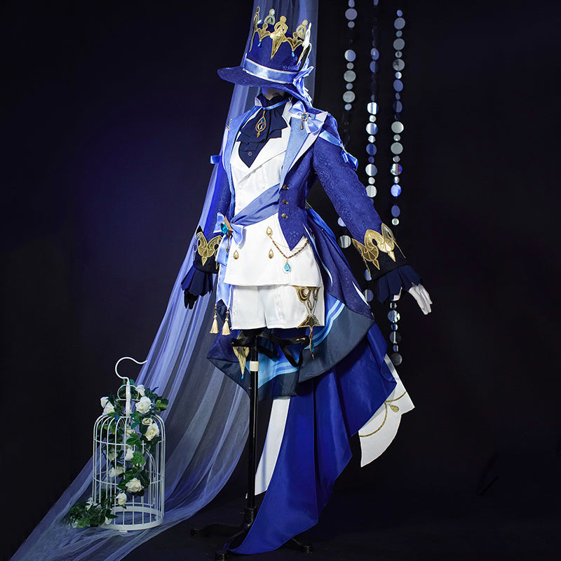 Genshin Impact Fontaine Hydro Archon Focalors Furlna Cosplay Costume SR