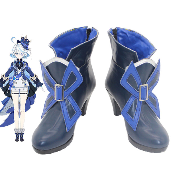 Genshin Impact Fontaine Hydro Archon Focalors Furlna Cosplay Shoes