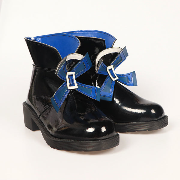 Genshin Impact Fontaine Hydro Archon Focalors Furlna Black Cosplay Shoes