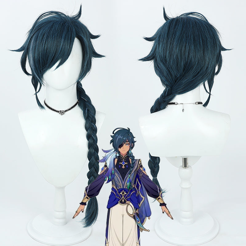 Genshin Impact Kaeya New Skin Blue Cosplay Wig