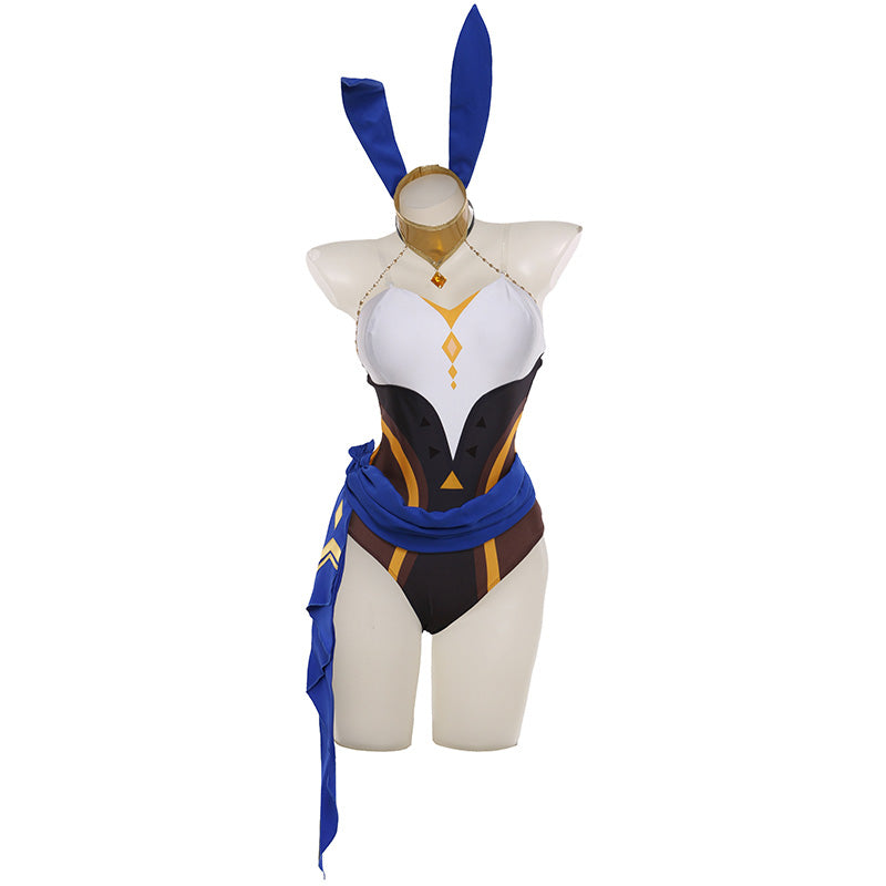 Genshin Impact Layla Bunny Girl Cosplay Costume