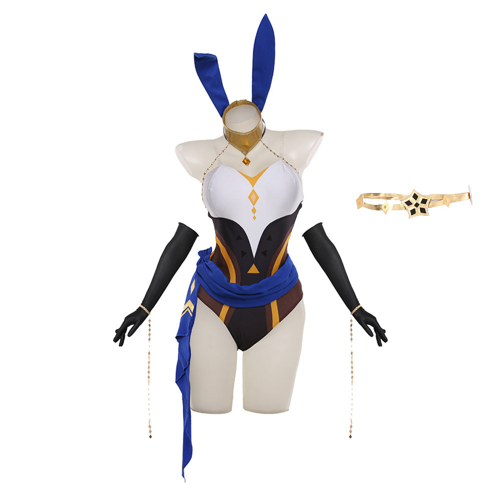 Genshin Impact Layla Bunny Girl Cosplay Costume