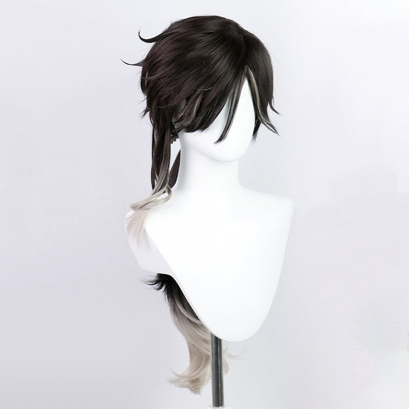 Genshin Impact Sethos Brown Black Gray Cosplay Wig