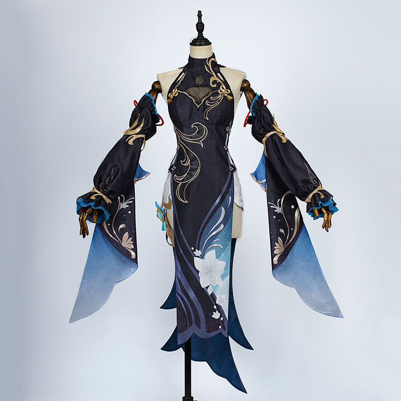 Genshin Impact Shenhe Frostflower Dew Cosplay Costume