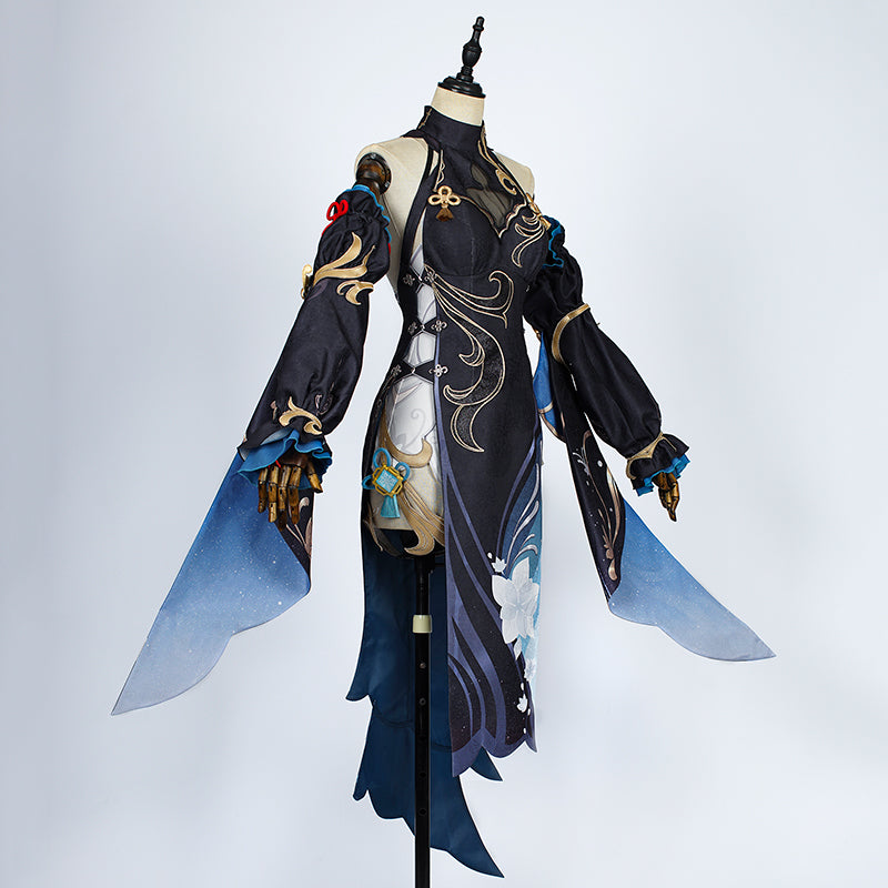 Genshin Impact Shenhe Frostflower Dew Cosplay Costume