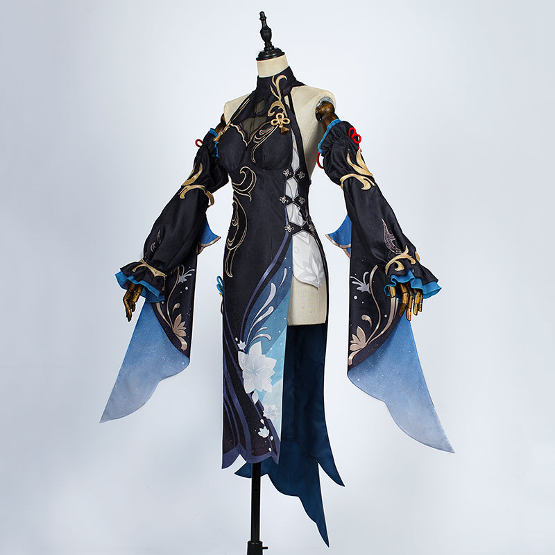 Genshin Impact Shenhe Frostflower Dew Cosplay Costume