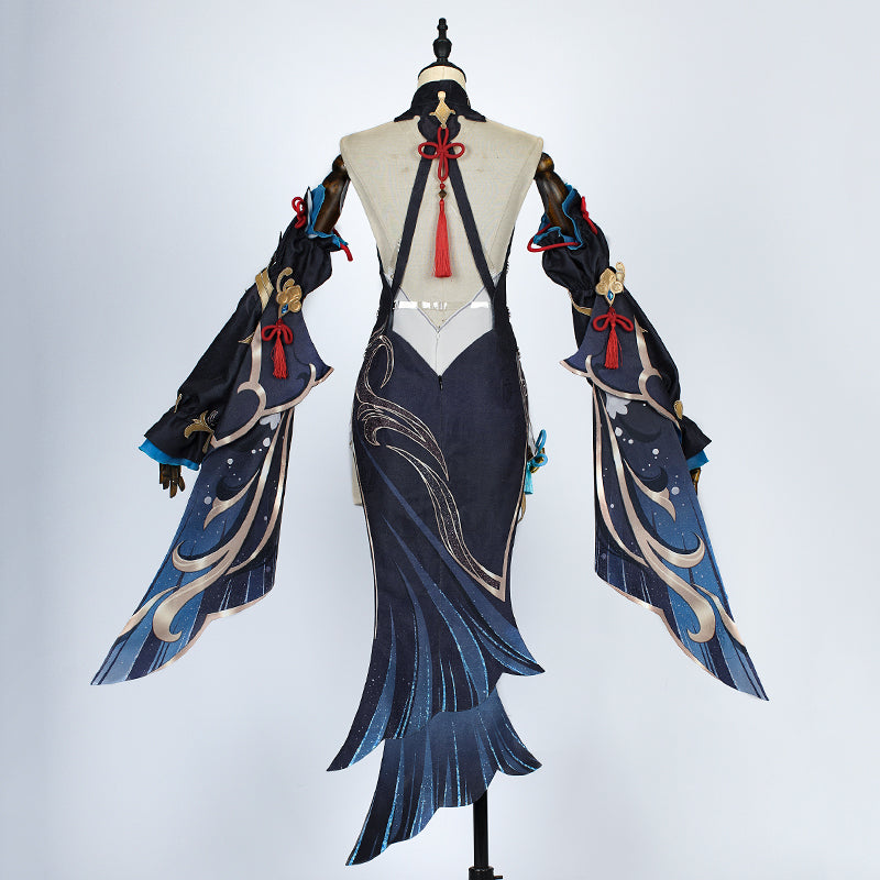 Genshin Impact Shenhe Frostflower Dew Cosplay Costume