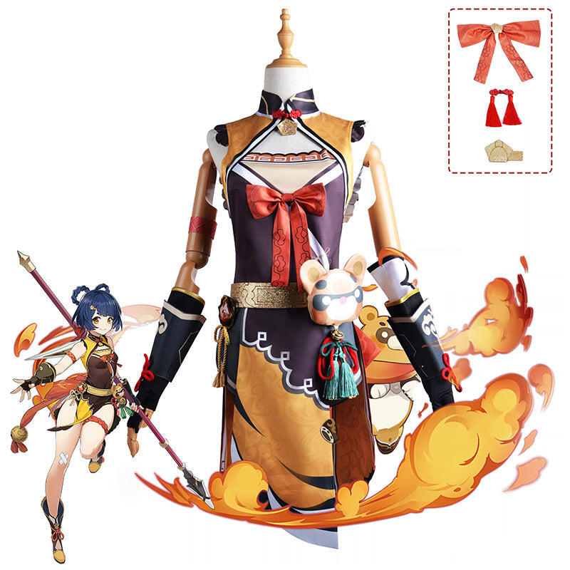 Genshin Impact Xiangling Halloween Cosplay Costume