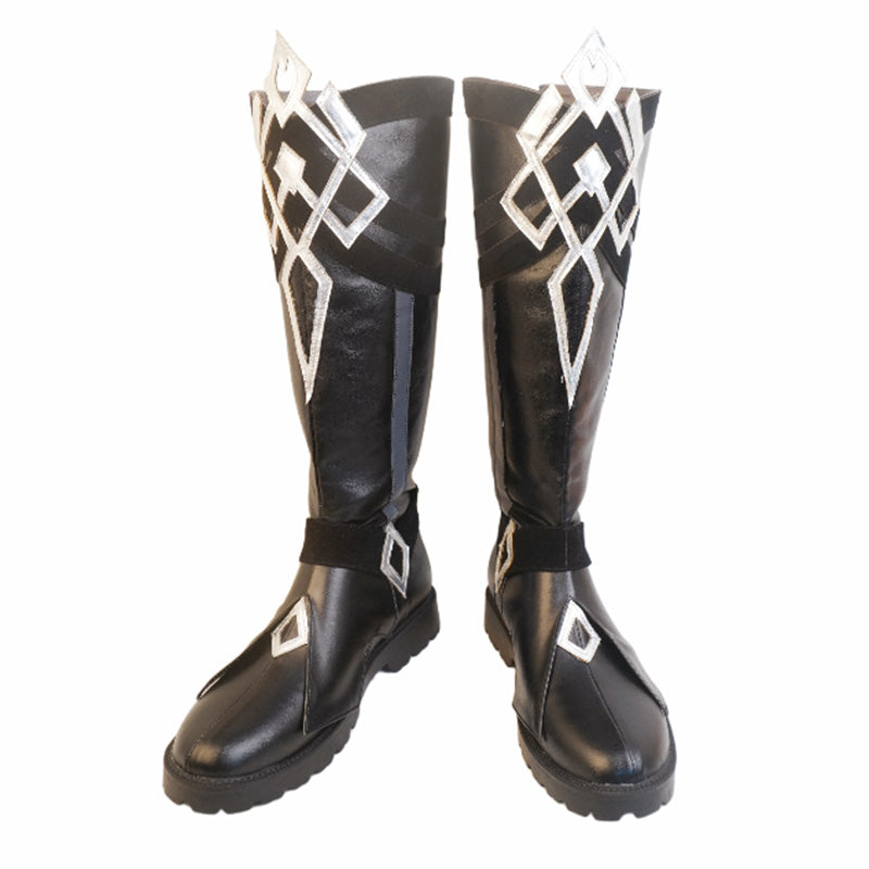 Genshin Impact the Eleven Fatui Harbingers The Captain Il Capitano Shoes Cosplay Boots
