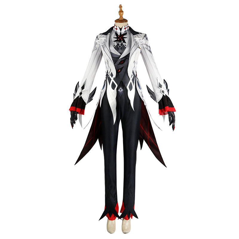 Genshin Impact the Eleven Fatui Harbingers The Knave The Servant Arlecchino Cosplay Costume R