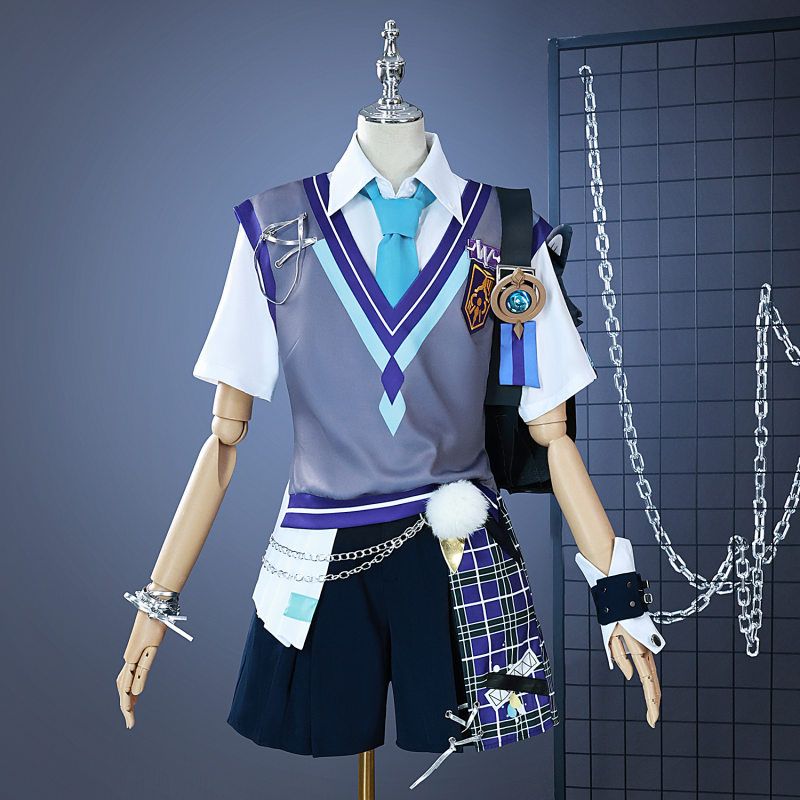 Genshin Impact Scaramouche The Wanderer x MEGA COFFEE in Korea Collaboration Cosplay Costume