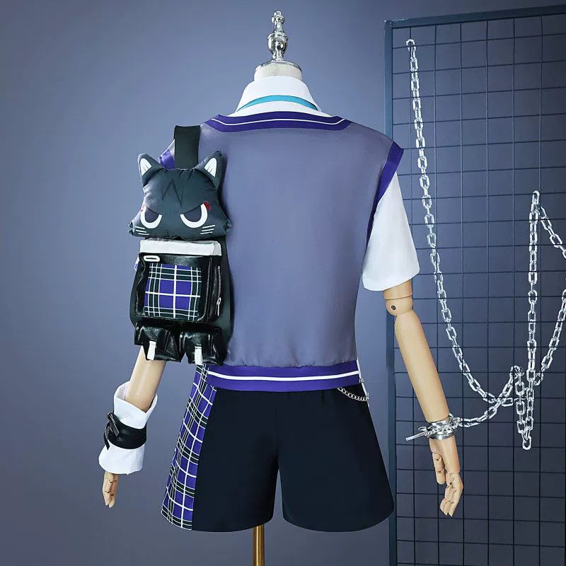 Genshin Impact Scaramouche The Wanderer x MEGA COFFEE in Korea Collaboration Cosplay Costume