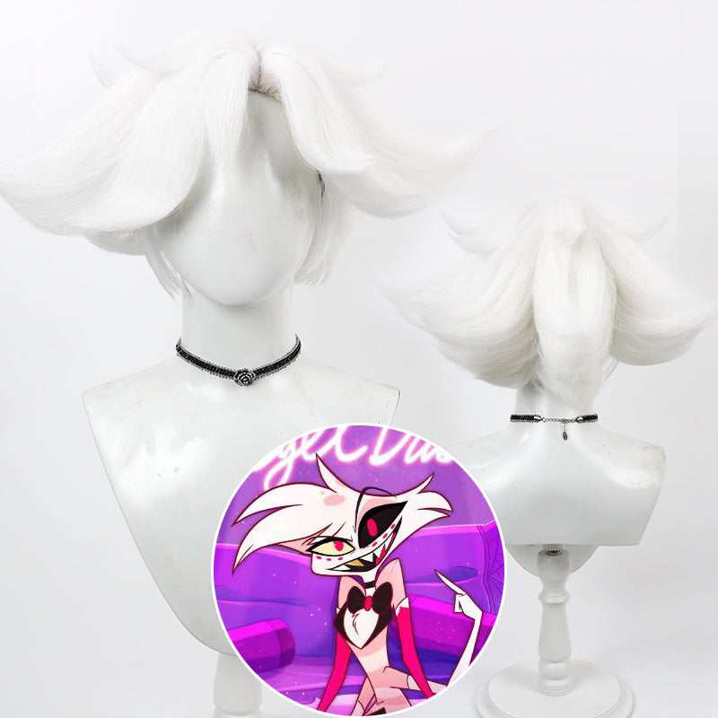 Hazbin Hotel Angel Dust Cosplay Wig