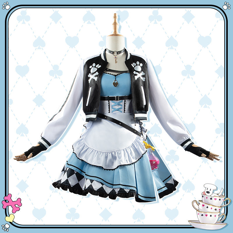 Hololive Virtual YouTuber Inugami Korone Alice in Wonderland Themed Costume Cosplay Costume