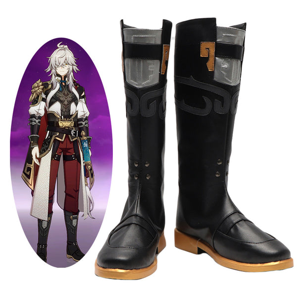 Honkai: Star Rail Jing Yuan Black Shoes Cosplay Boots