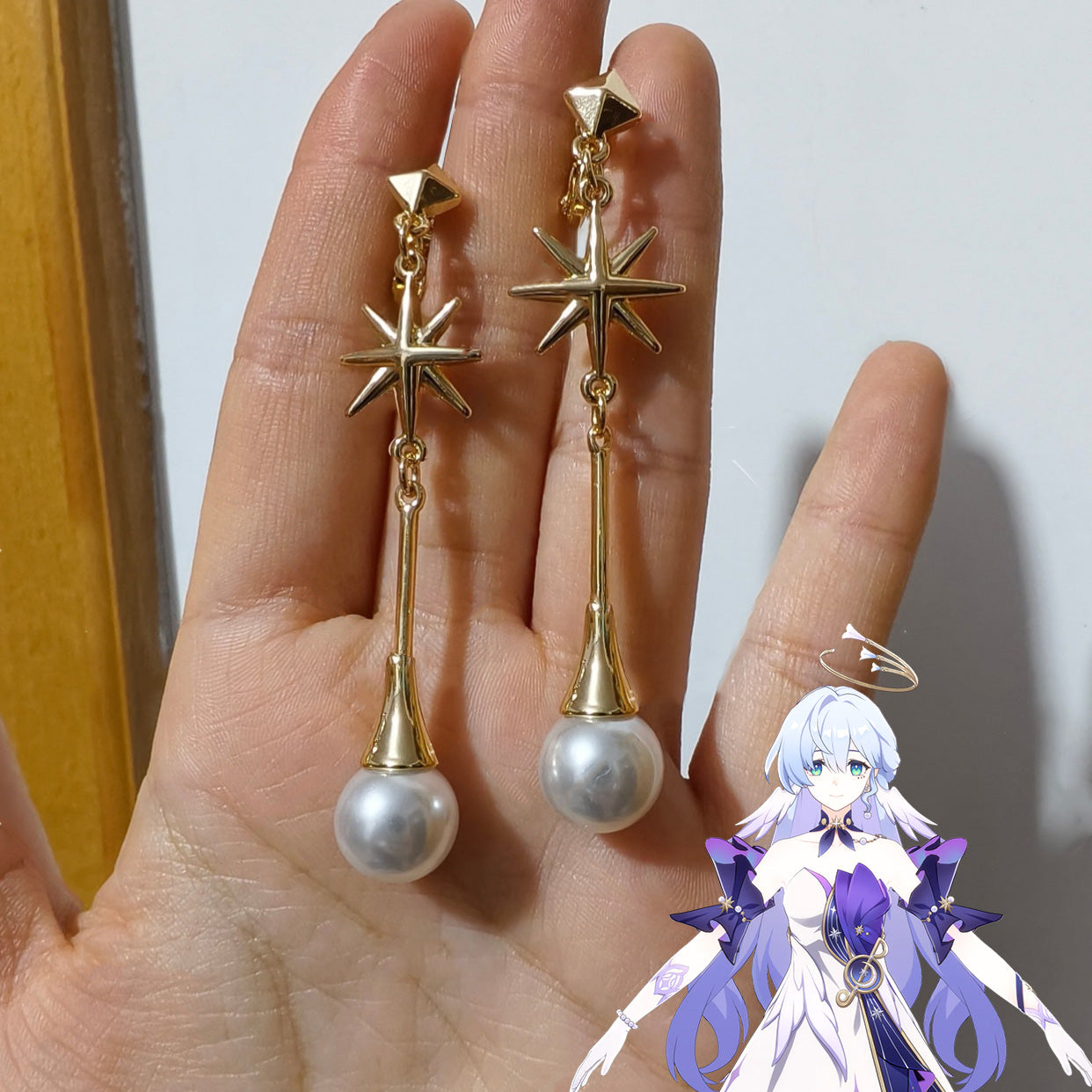 Honkai: Star Rail Miss Robin One Earring Ear Clip Cosplay Accessory Prop