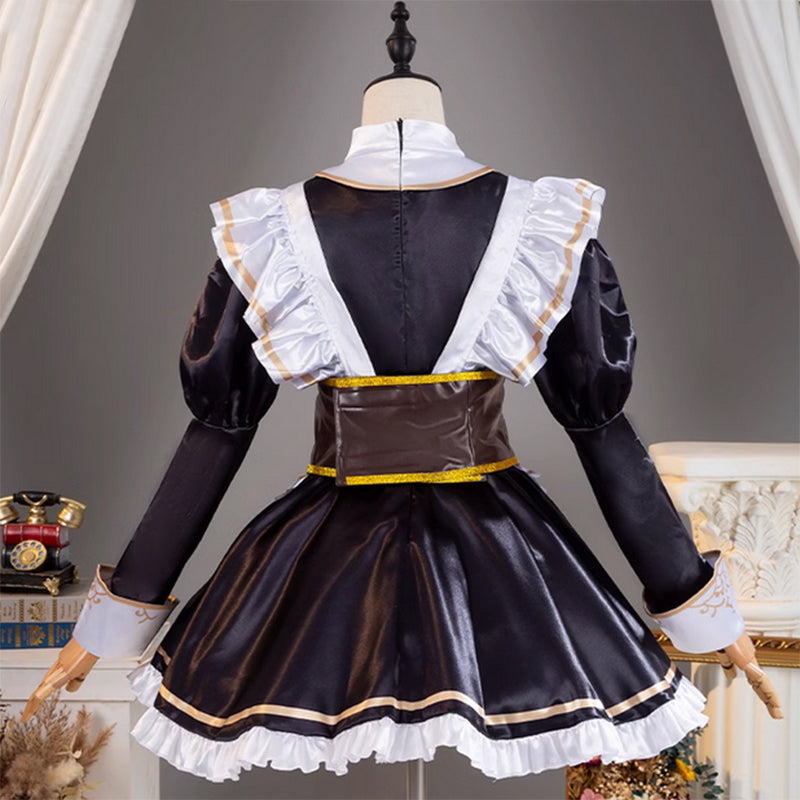 Identity V x Bookoff Maid & Butler x Steampunk themed Manor Tea Party Emma Woods Maid Dress Cosplay Costume