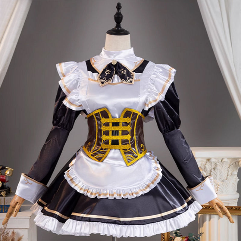 Identity V x Bookoff Maid & Butler x Steampunk themed Manor Tea Party Emma Woods Maid Dress Cosplay Costume