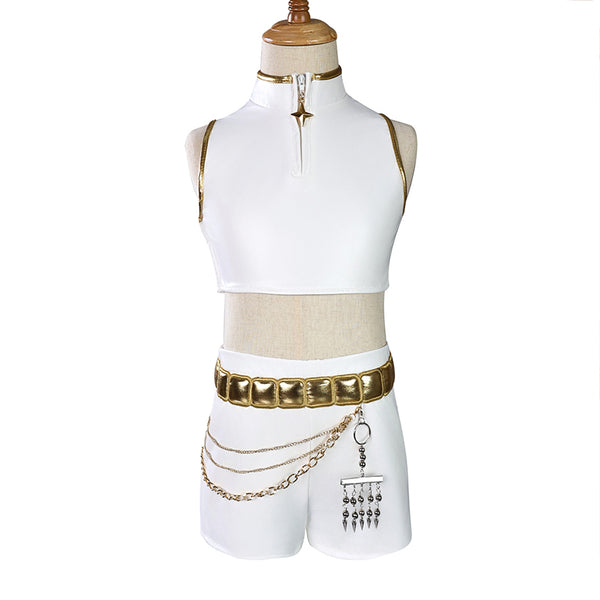 Kids Size KPop Killer R White Outfit Cosplay Costume