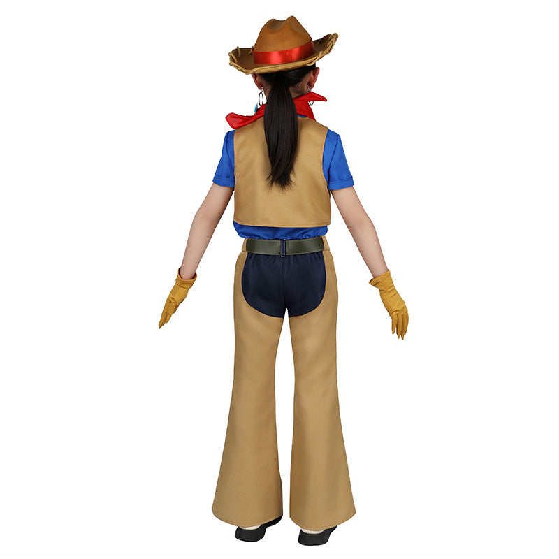 Kids Size Princess Peach: Showtime! Cowgirl Peach Cosplay Costume