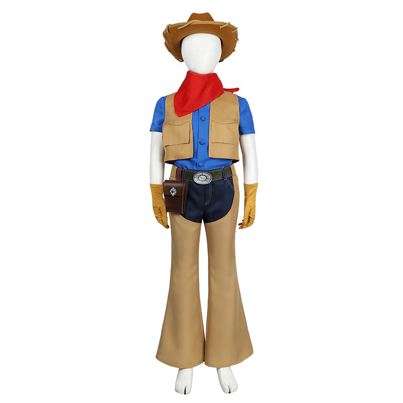 Kids Size Princess Peach: Showtime! Cowgirl Peach Cosplay Costume