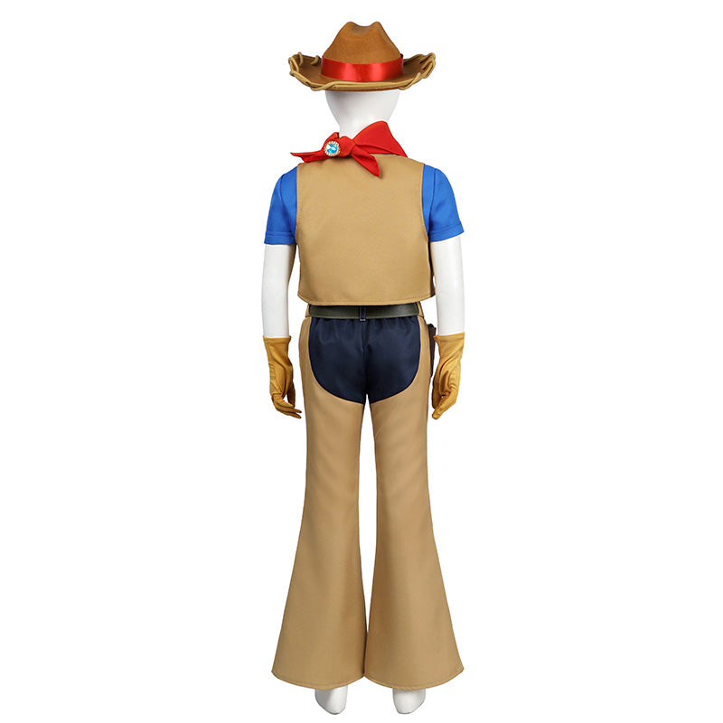 Kids Size Princess Peach: Showtime! Cowgirl Peach Cosplay Costume