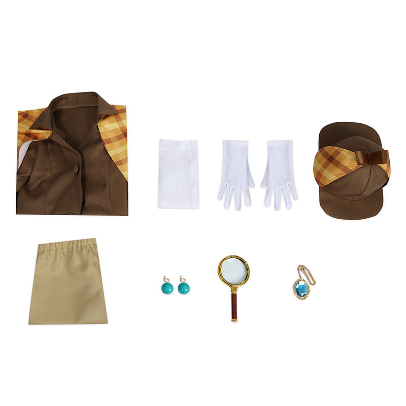 Kids Size Princess Peach: Showtime! Detective Peach Cosplay Costume