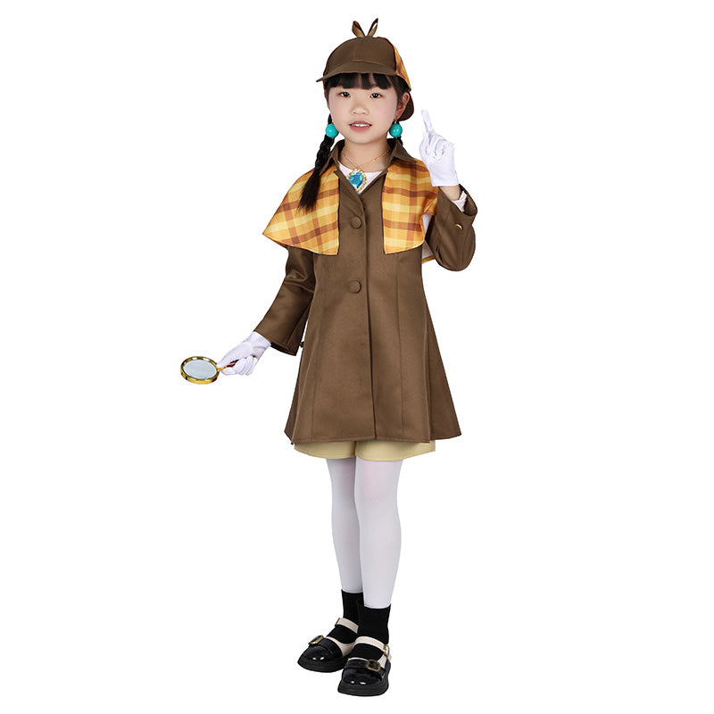 Kids Size Princess Peach: Showtime! Detective Peach Cosplay Costume