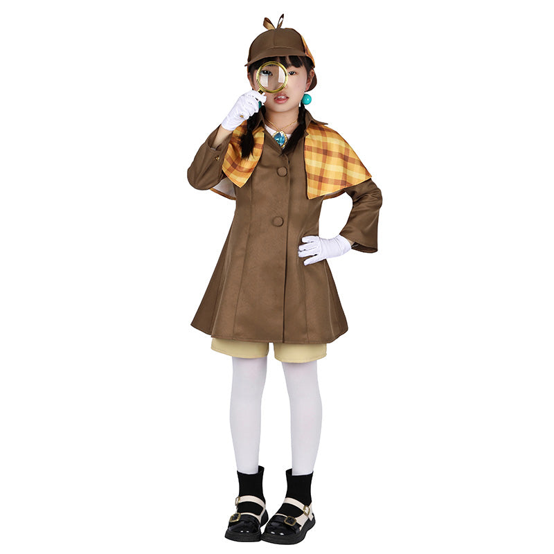 Kids Size Princess Peach: Showtime! Detective Peach Cosplay Costume