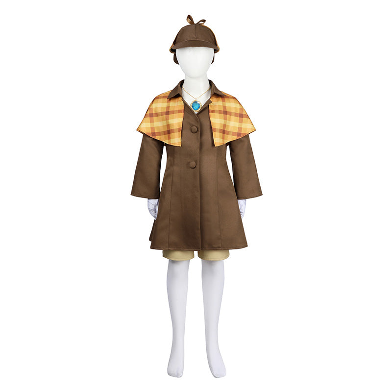 Kids Size Princess Peach: Showtime! Detective Peach Cosplay Costume