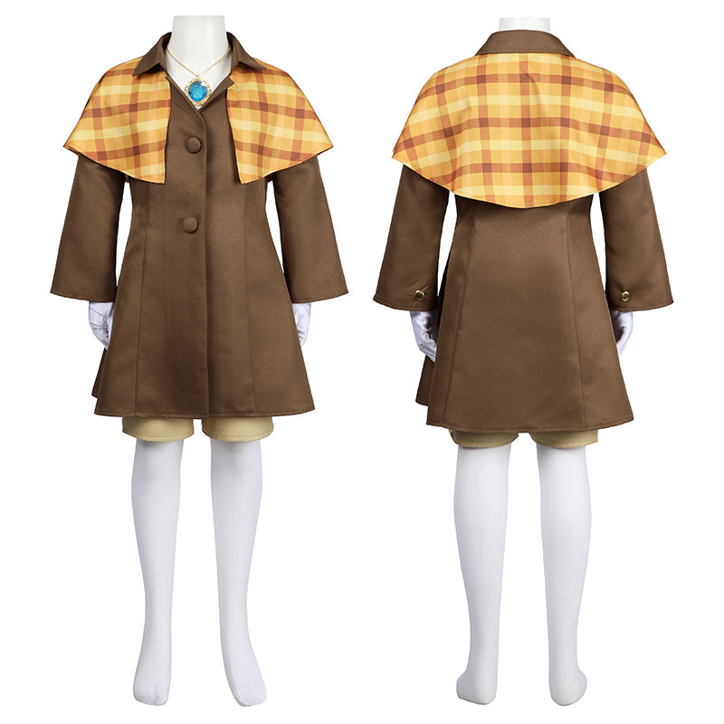 Kids Size Princess Peach: Showtime! Detective Peach Cosplay Costume