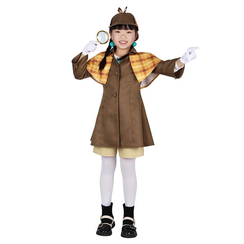 Kids Size Princess Peach: Showtime! Detective Peach Cosplay Costume