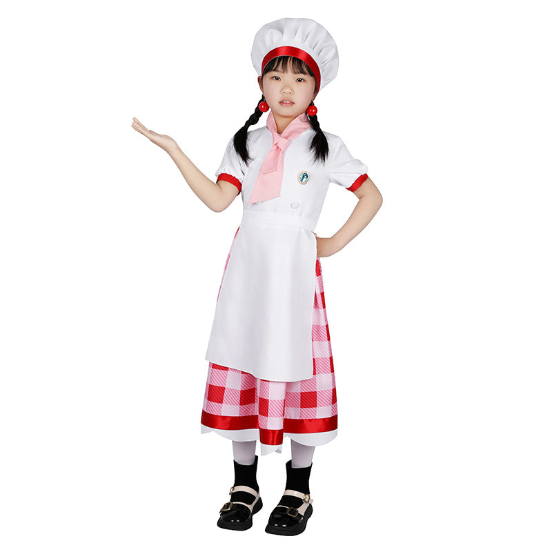 Kids Size Princess Peach: Showtime! Patissier Peach Cosplay Costume