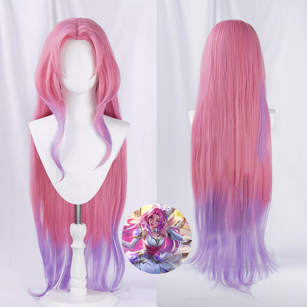 League Of Legends LOL Crystal Rose Seraphine Cosplay Wig